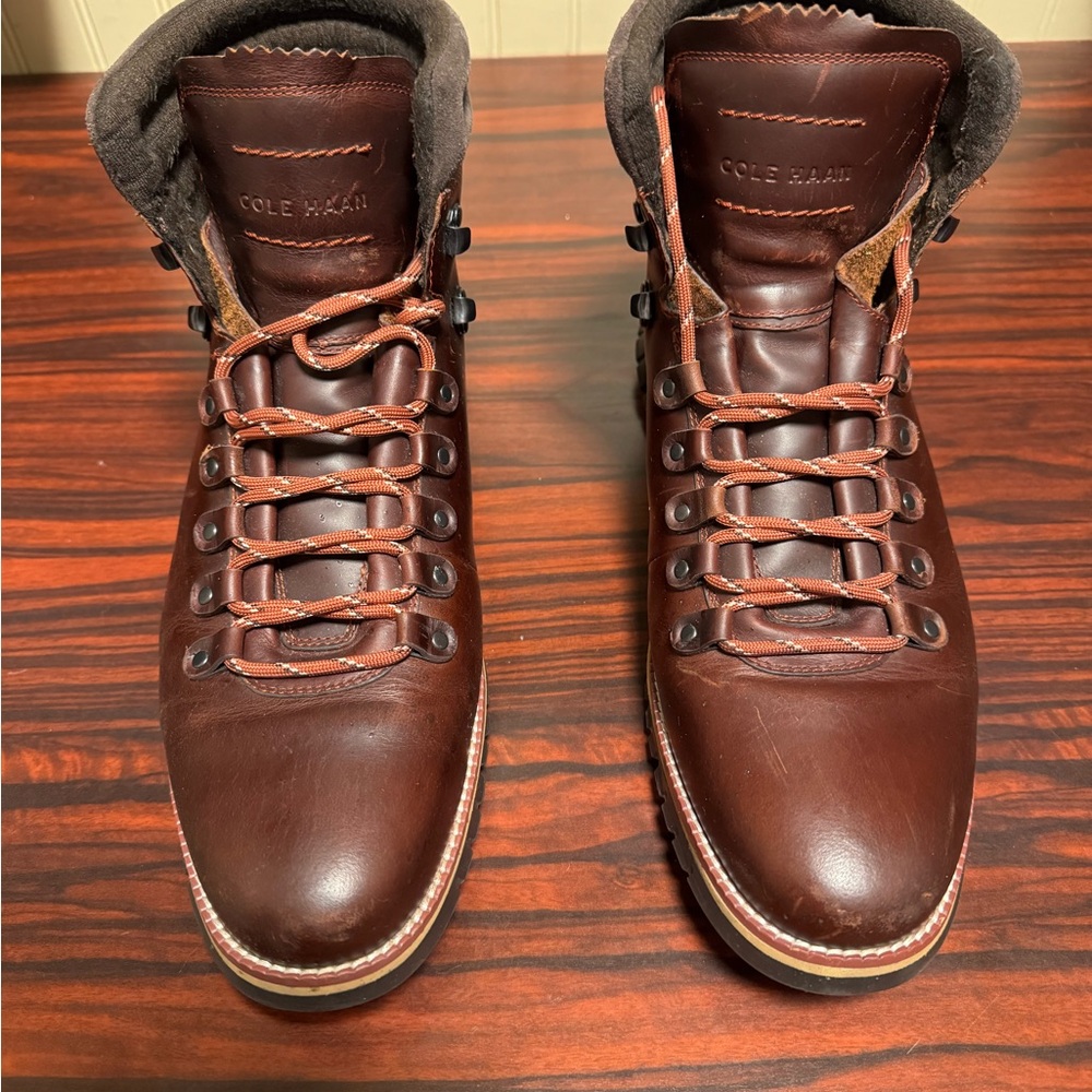 Cole Haan Zerogrand Men's Dark Brown Leather Waterproof Boots